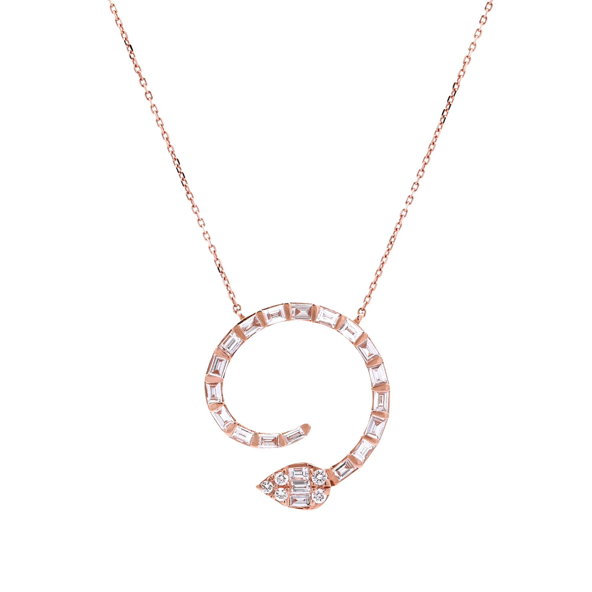 The Baguette Serpent Diamond Necklace